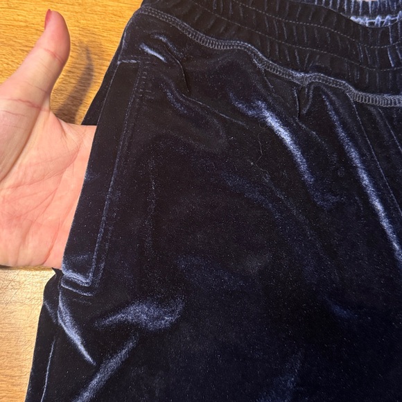 Fabletics Navy Blue Daria Velvet Joggers - Picture 3 of 12